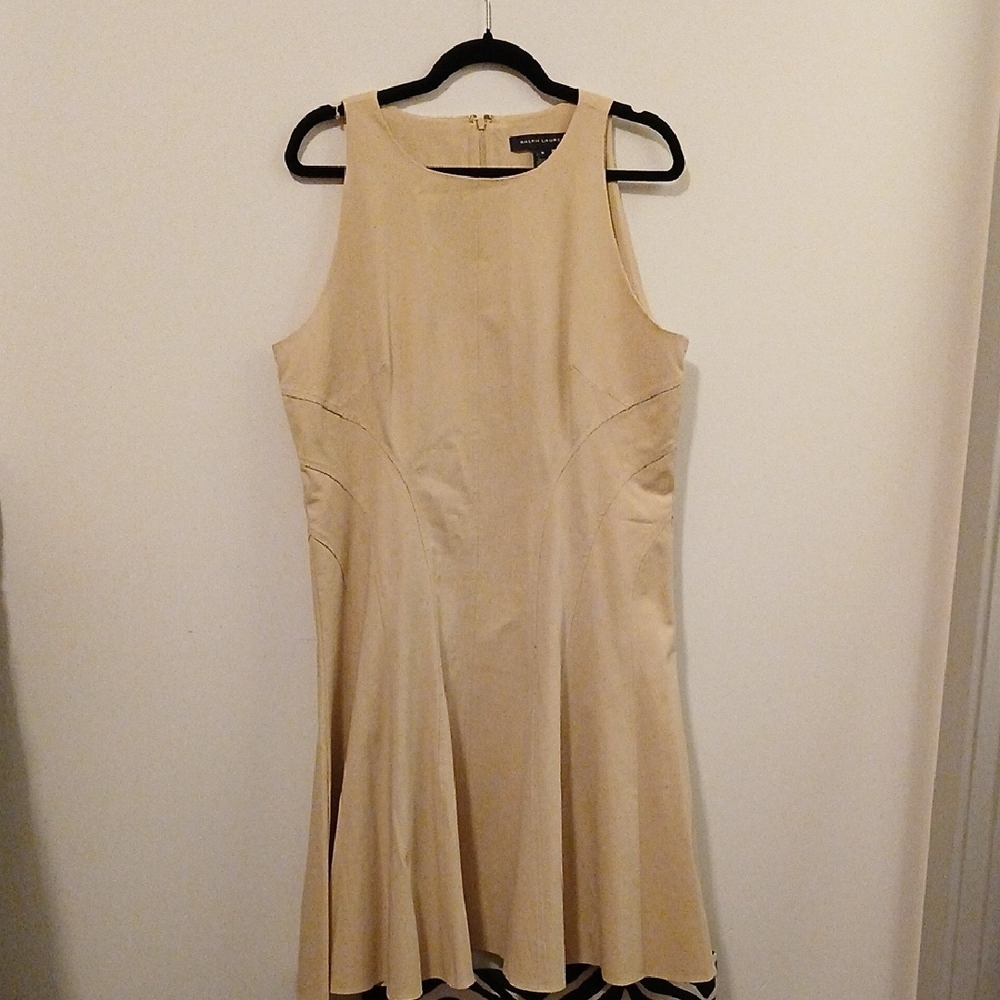 Ralph Lauren Tan Midi Dress